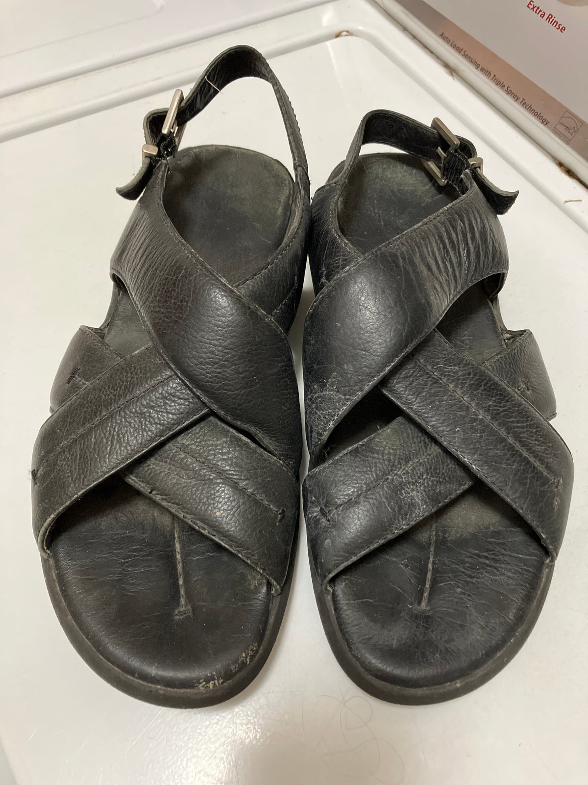 GUC men's black sandals Leather (Stonefly) - size Shoes - Adult 11
