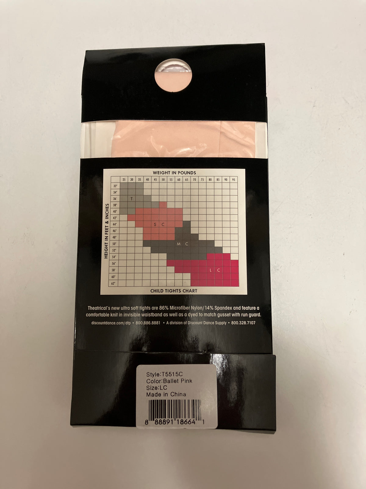 NewPink convertible foot Tights (Theatricals) - size Youth - 10 (L)