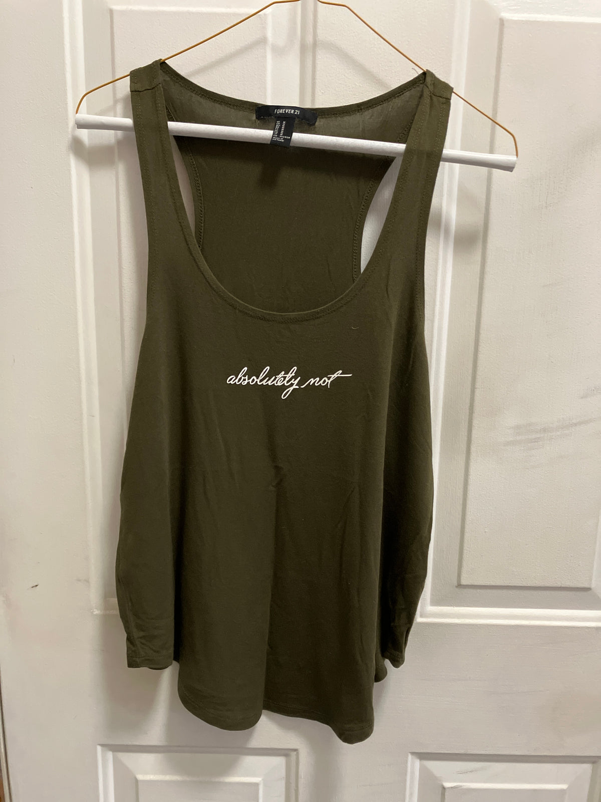 EC Olive green tank top Forever 21 - size Junior - M (7/9)
