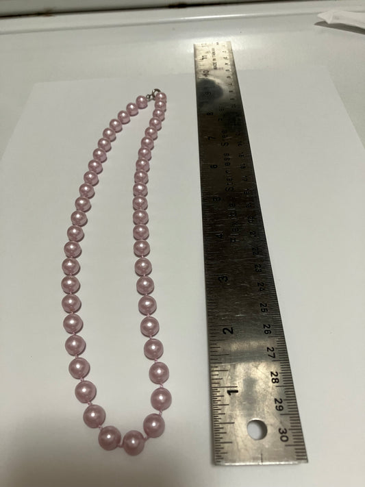 GC pink plastic bead necklace