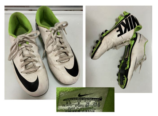 GC White soccer cleats Nike Mercurial - size Shoes - Adult 6 1/2