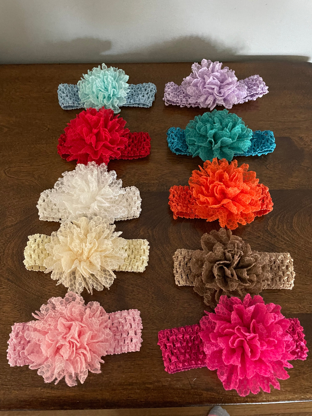 Lot Headbands (10) - size Month - 0-12