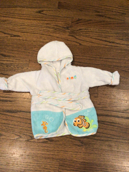 Disney Baby Bath Robe Finding Nemo GUC - size Month - 0-6