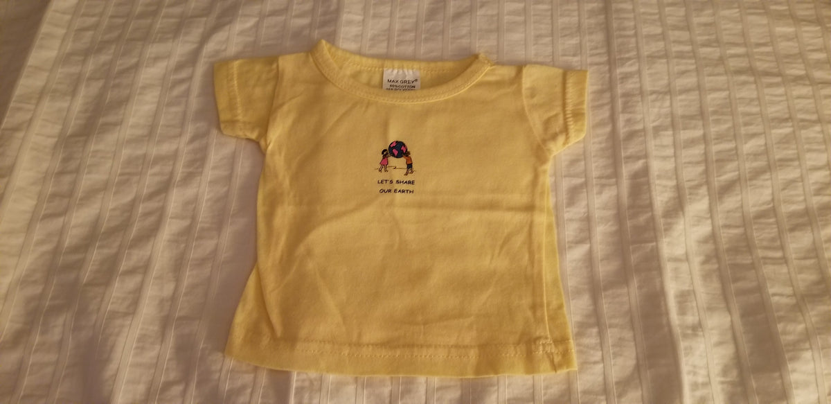 Max Grey Yellow Tshirt sz 12-18M/clean/no stain - size Month - 12-18 / 18M